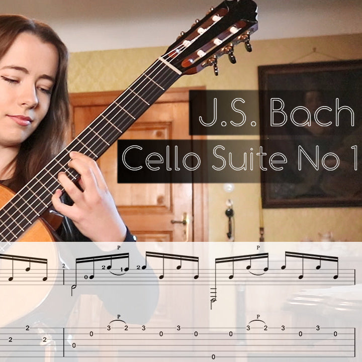 Cello Suite No 1 (Prelude) Guitar Tabs/Sheet Music
